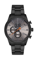 Sergio Tacchini Analog Watch for Men with Stainless Steel Band, ST.1.10149-4, Black-Grey