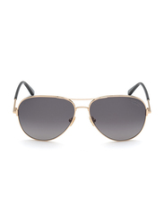 Tom Ford Full Rim Pilot Gold Sunglasses for Unisex, Grey Lens, TF823, 28D 59-14
