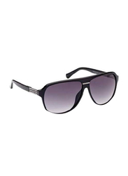 Guess Full-Rim Black Sunglasses for Unisex, Grey, GU00039 01B, 61/11
