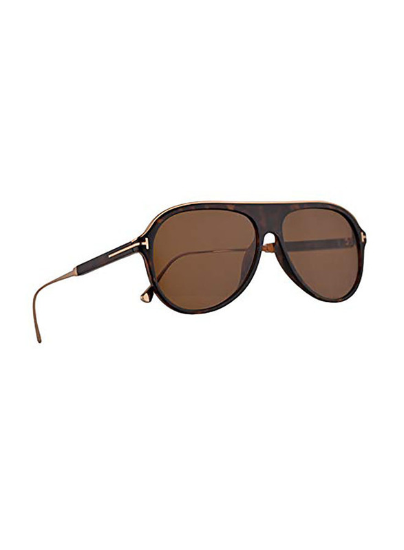 Tom Ford Aviator Full Rim Havana Brown Sunglasses for Men, Brown Lens, Nicholai-02 TF624 52E