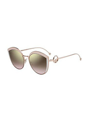 Fendi Cat Eye Full Rim Brown Sunglasses for Women, Rose Gold Lens, FF 0290/S PJPGB 58-21 140