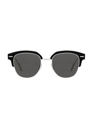 Christian Dior Wayfarer Full Rim Silver/Black Sunglasses for Men, Grey Lens, DIORTENSITY ABRAQ 68-19 150