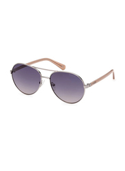 Guess Full-Rim Pilot Grey Sunglasses For Unisex, Blue Lens, GU5213 10W, 56/15