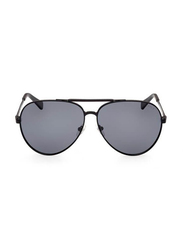 Guess Full-Rim Pilot Black Sunglasses For Unisex, Grey Lens, GU5209 02D, 61/12