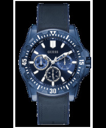 Guess Analog Watch for Men with Silicone Band, GW0054G2, Navy Blue-Blue