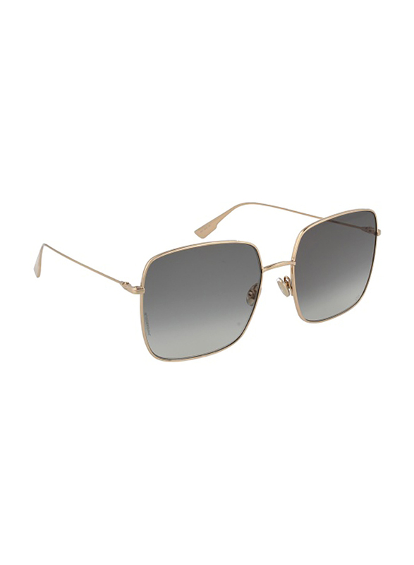 Christian Dior Square Full Rim Gold Sunglasses Unisex, Silver Lens, 8310T 59-18