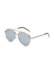 Fendi Aviator Full Rim Silver Sunglasses Unisex, Grey Lens, FF 0222/S 6LBT4 56-16 145