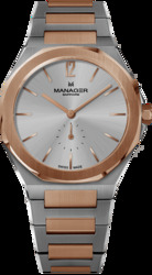 Manager Analog Watch for Men with Stainless Steel Band, MAN-RP-05-BM, Multicolour-Silver