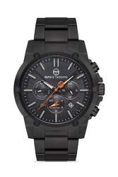 Sergio Tacchini Analog Watch for Men with Stainless Steel Band, ST.1.10109-3, Black-Black