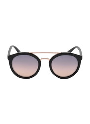 Guess Round Full Rim Black Sunglasses for Women, Violet Gradient Lens, GU7387 05Z 52