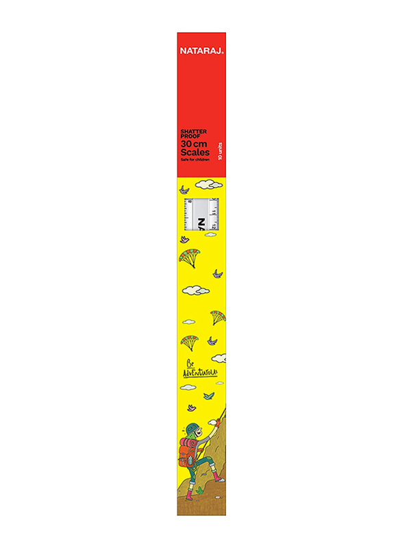Nataraj 10-Piece Shatter Proof Ruler, 30cm, Clear