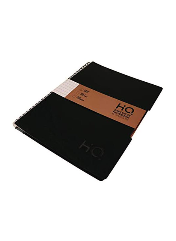 Navneet HQ Wiro Poly 1 Subject Executive Notebook, 80 Sheets, B5 Size, Black