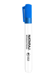 Nataraj 12-Piece Bullet Tip White Board Marker, 2mm, Blue