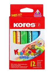 Kores Krayones Jumbo Triangular Wax Crayons, 12 Piece, Multicolour
