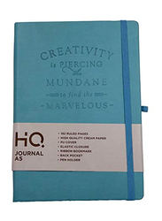 Navneet HQ Journal Casebound PU Notebook, 96 Sheets, A5 Size, Blue