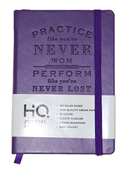 Navneet HQ Journal Casebound PU Notebook, 96 Sheets, A6 Size, Purple