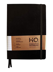 Navneet HQ Executive Casebound PU Notebook, 96 Sheets, A5 Size, Black