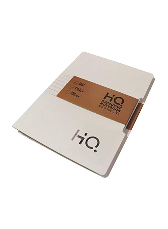 Navneet HQ Wiro Poly 1 Subject Executive Notebook, 80 Sheets, B5 Size, White