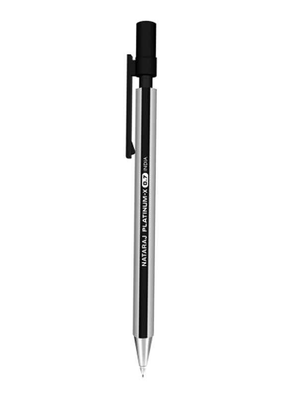 Nataraj Platinum-X Mechanical Pencil, 0.7mm, Silver
