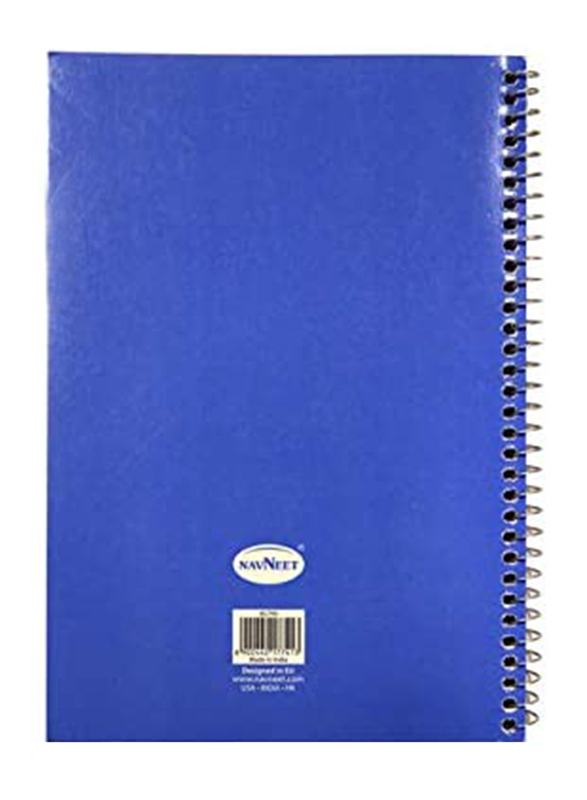 Navneet Spiral Notebook, 80 Sheets, A5 Size, White/Blue