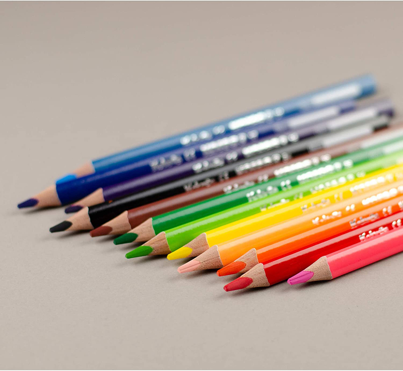 Kores Kolores Jumbo Triangular Colour Pencils, 12 Piece, Multicolour