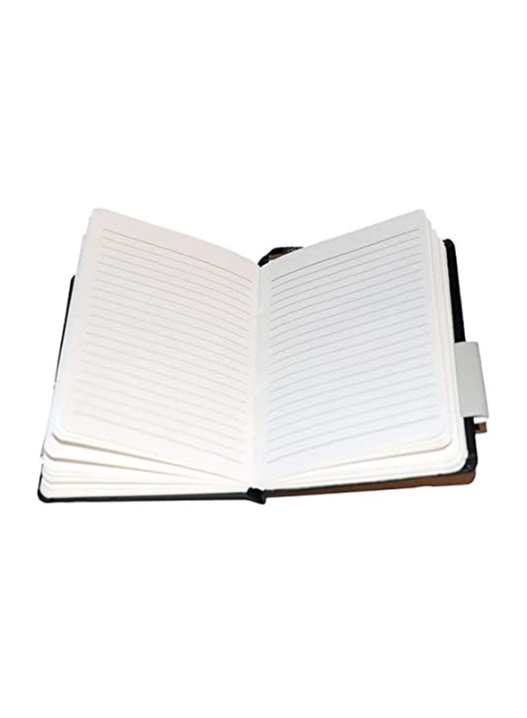 Navneet HQ Journal Casebound PU Notebook, 96 Sheets, A6 Size, Black