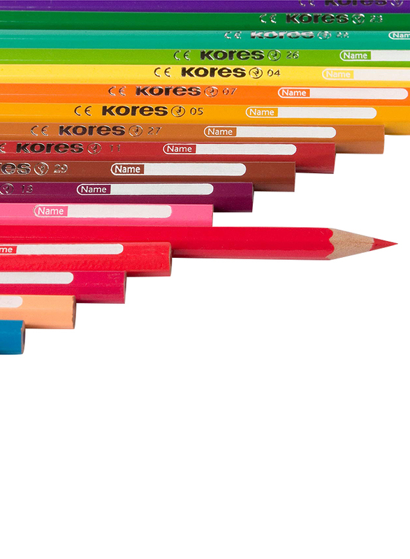 Kores Kolores Hobby Triangular Colour Pencils, 50 Piece, Multicolour