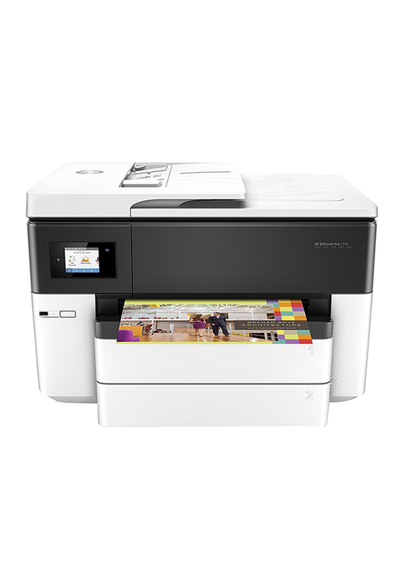 HP OfficeJet Pro 7740 G5J38A All-in-One Printer, White/Black