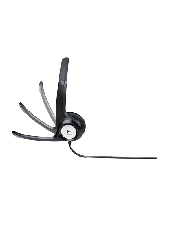 Logitech H390 USB On-Ear Noise Cancelling Headset, with Mic, Black