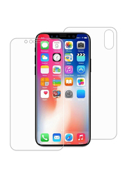Tingz Apple iPhone X Front & Back Tempered Glass Screen Protector, Clear