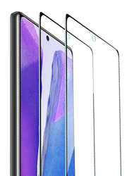 Inet Samsung Galaxy Note 20 Full Glue Tempered Glass Screen Protector with Back Case, Clear
