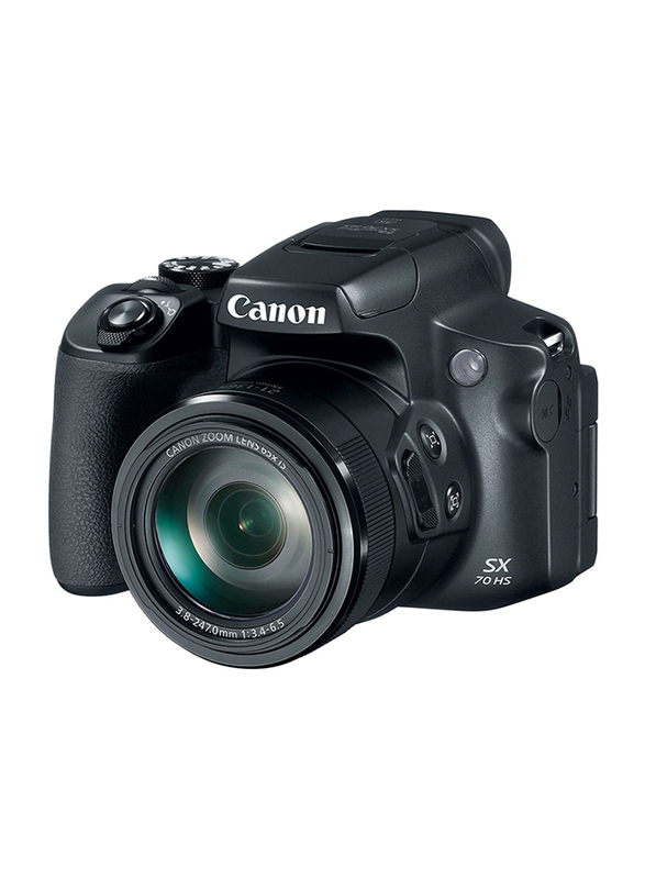 Canon Power Shot SX70 HS Digital Camera, 20.3MP, 4K, 65x Optical Zoom, Black