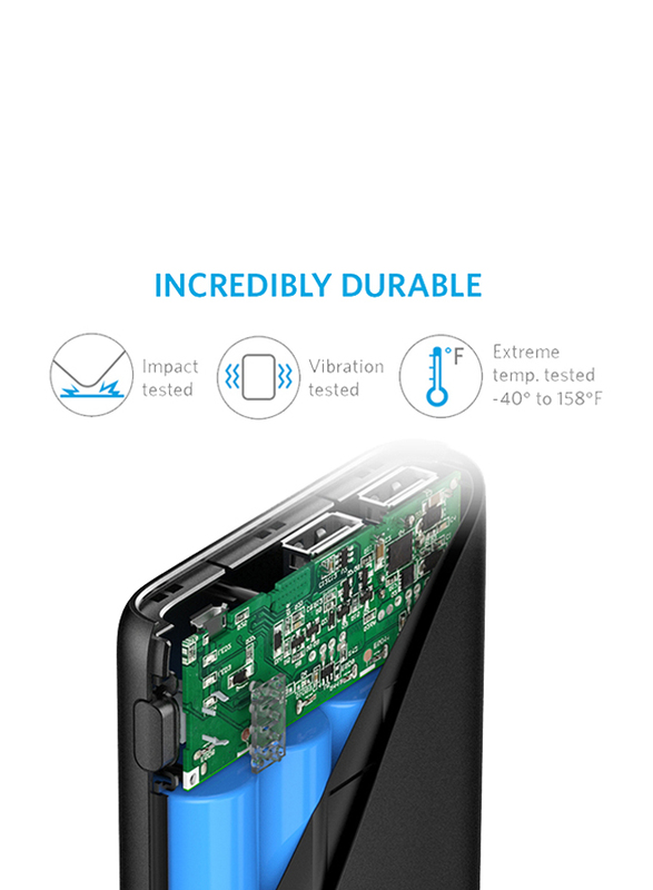 Anker 10400mAh PowerCore Fast Charging Power Bank with Micro-USB Input, Black