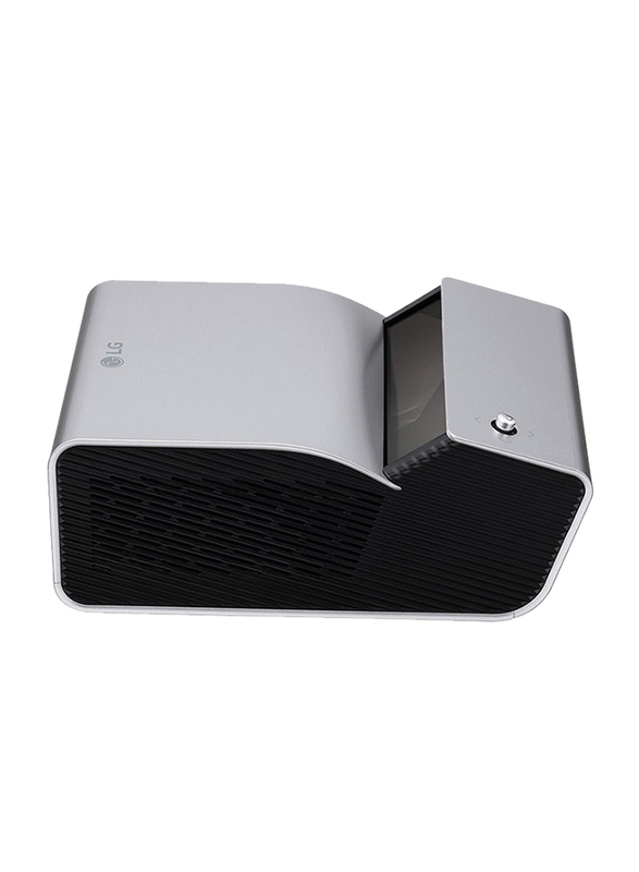 LG PH450UG Ultra Short Throw HD LED Wireless Portable Projector, 450 Lumens, Built-in Speaker, Grey