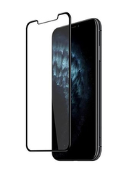Inet Apple iPhone 11 3D Full Glue TG Mobile Phone Screen Protector with Back Case Cover, Clear/Black
