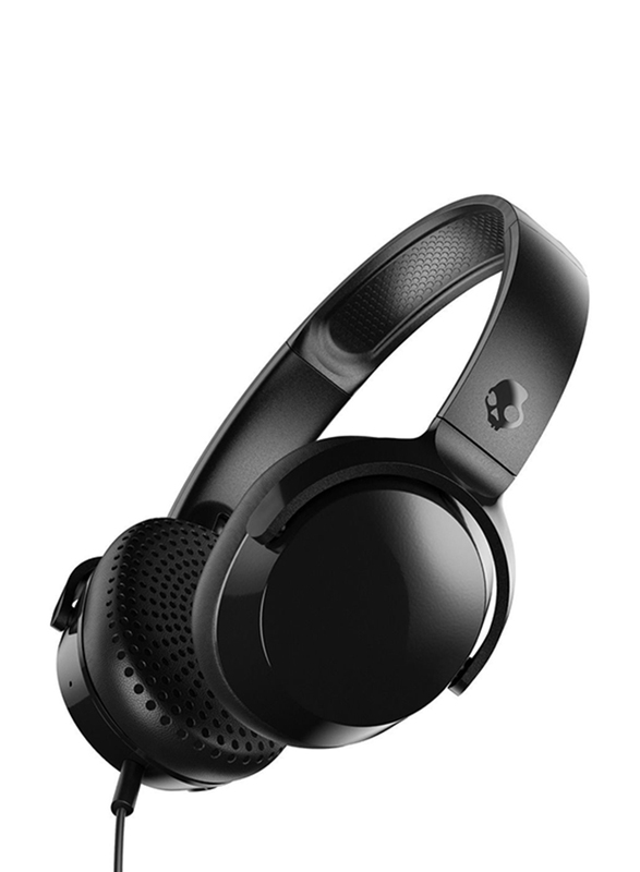 Skullcandy Riff 3.5 mm Jack On-Ear Headphones with Mic, Black