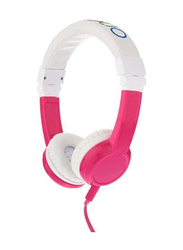 Onanoff BuddyPhones Explore Foldable 3.5 mm Jack On-Ear Headphones with Mic, Pink