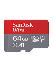 SanDisk 64GB Class 10 Ultra microSDXC Memory Card, Grey