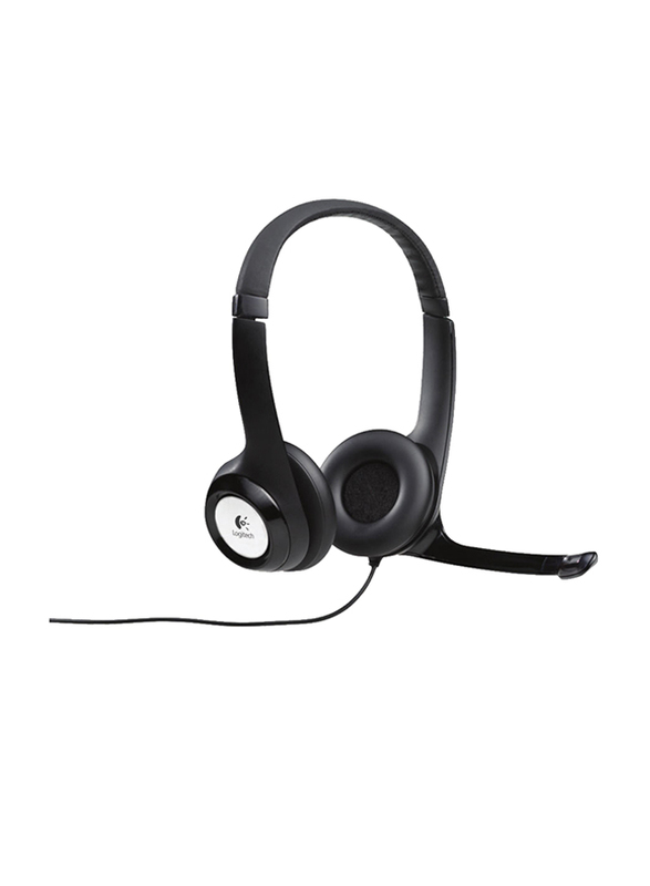 Logitech H390 USB On-Ear Noise Cancelling Headset, with Mic, Black