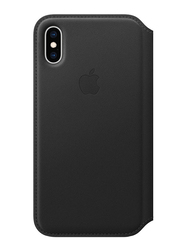 Apple Leather Folio for Apple iPhone XS Mobile Phone, Black