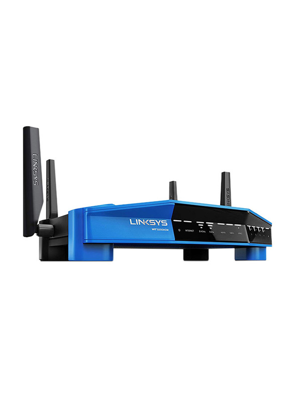 Linksys WRT3200ACM Mu-mimo Gigabit Wi-Fi Router AC3200, Black/Blue