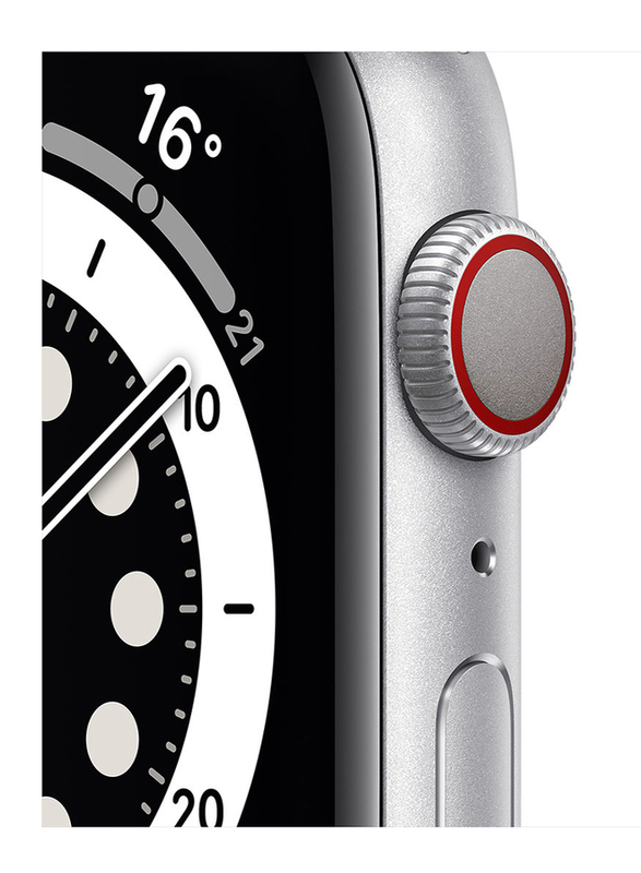Apple Watch Series 6 - 40mm Smartwatch, GPS, Silver Aluminum Case with White Sport Band