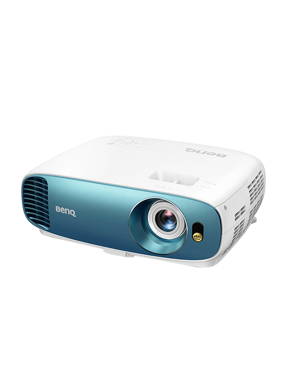 BenQ TK800 4K UHD DLP Wireless Portable Home Entertainment Projector, 3000 Lumens, Built-in Speaker, White