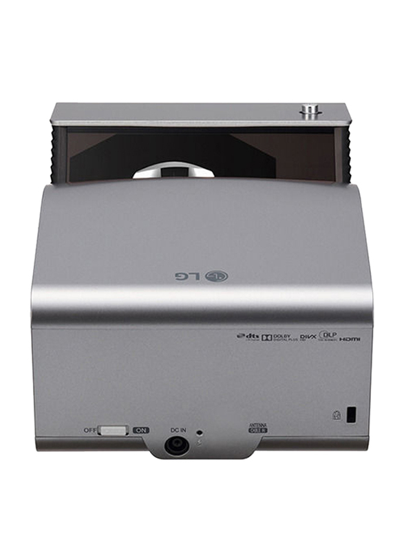 LG PH450UG Ultra Short Throw HD LED Wireless Portable Projector, 450 Lumens, Built-in Speaker, Grey