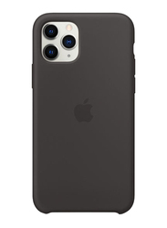 Apple Silicone Back Case Cover for Apple iPhone 11 Pro Mobile Phone, Black