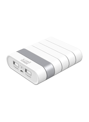 X.cell 13000mAh Power Dual Slots Fast Charging Power Bank, White