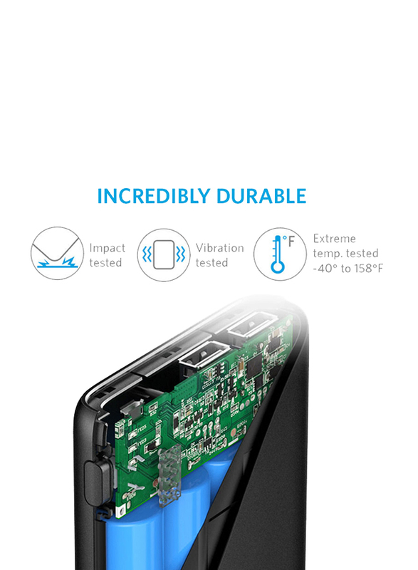 Anker 10400mAh PowerCore Fast Charging Power Bank with Micro-USB Input, Black