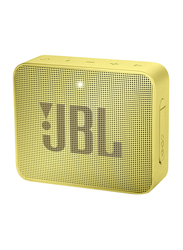 JBL Go 2 Water Resistant Portable Bluetooth Speaker, Lemonade Yellow