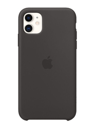 Apple Silicone Back Case Cover for Apple iPhone 11 Mobile Phone, Black