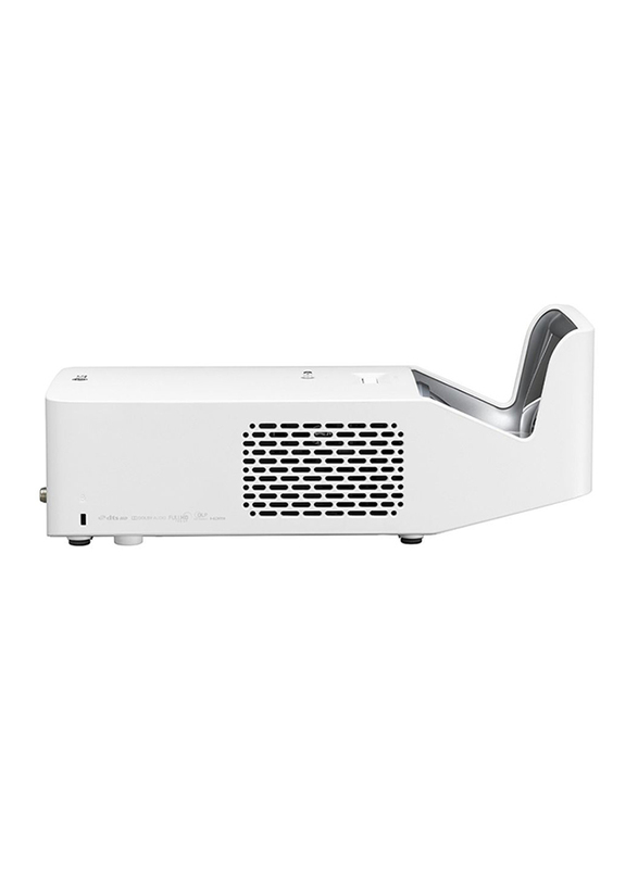 LG Ultra Short Throw FHD LED Wireless Laser Projector, 1500 Lumens, Built-in Speaker, White